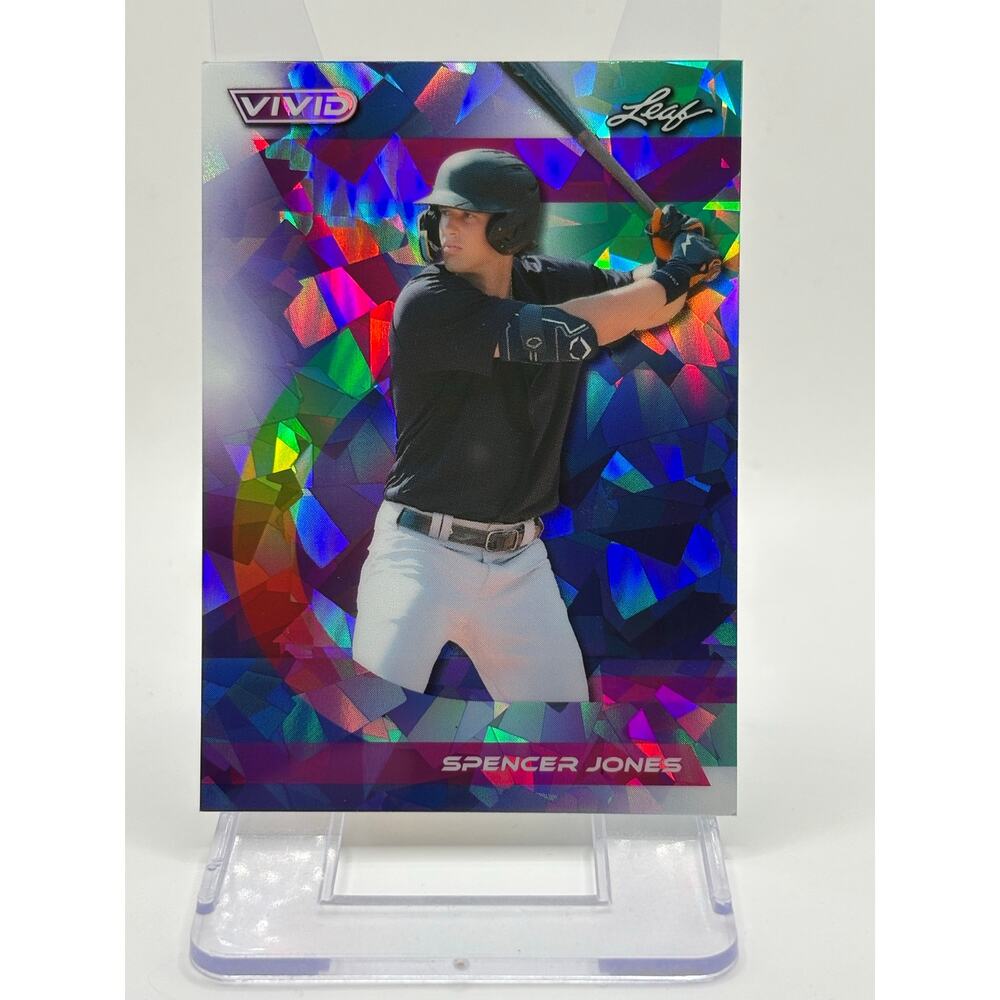 2024 Leaf Vivid SPENCER JONES Purple Crystal Refractor 5/7 SP New York Yankees